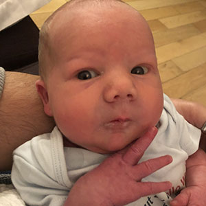 Gorgeous Julius James arrived safe and sound